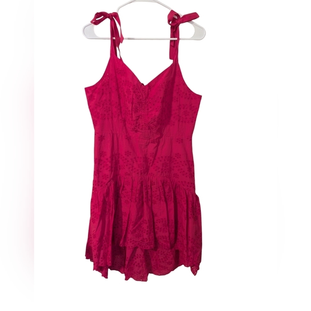 Venus, Pink Sleeveless Dress with Bow Straps, Size 12